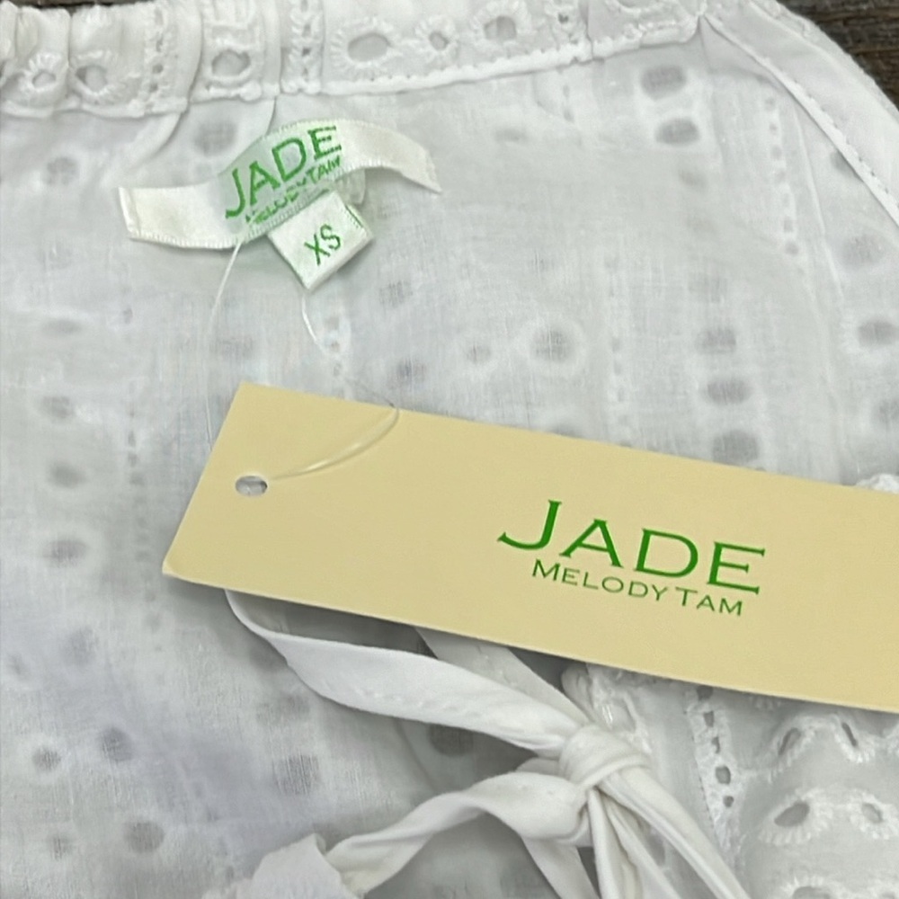 NWT Jade Melody Tam White Eyelet Dress XS - Picture 6 of 13